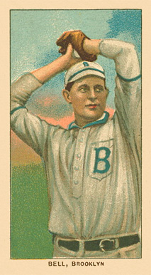 1909 White Borders Ghosts, Miscuts, Proofs, Blank Backs & Oddities Bell, Brooklyn #30 Baseball Card