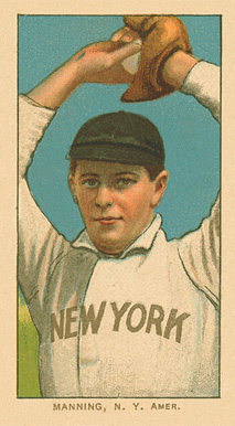 1909 White Borders Ghosts, Miscuts, Proofs, Blank Backs & Oddities Manning, N.Y. Amer. #302 Baseball Card