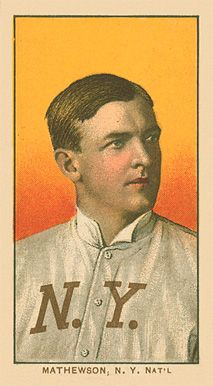 1909 White Borders Ghosts, Miscuts, Proofs, Blank Backs & Oddities Mathewson, N.Y. Nat'L #308 Baseball Card