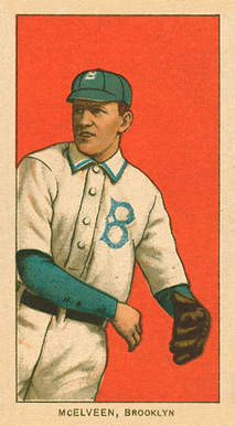 1909 White Borders Ghosts, Miscuts, Proofs, Blank Backs & Oddities McElveen, Brooklyn #315 Baseball Card