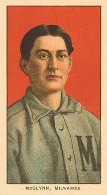 1909 White Borders Ghosts, Miscuts, Proofs, Blank Backs & Oddities McGlynn, Milwaukee #319 Baseball Card