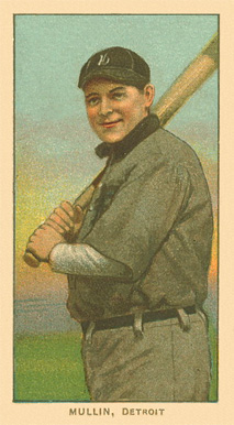 1909 White Borders Ghosts, Miscuts, Proofs, Blank Backs & Oddities Mullin, Detroit #349 Baseball Card