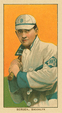 1909 White Borders Ghosts, Miscuts, Proofs, Blank Backs & Oddities Bergen, Brooklyn #35 Baseball Card