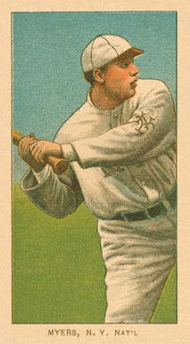 1909 White Borders Ghosts, Miscuts, Proofs, Blank Backs & Oddities Myers, N.Y. Nat'L #354 Baseball Card