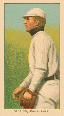 1909 White Borders Ghosts, Miscuts, Proofs, Blank Backs & Oddities Oldring, Phila. Amer. #367 Baseball Card