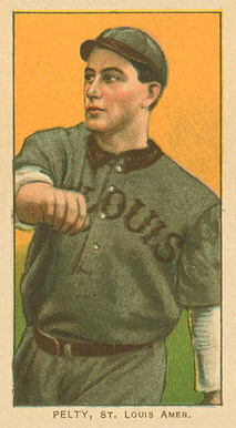 1909 White Borders Ghosts, Miscuts, Proofs, Blank Backs & Oddities Pelty, St. Louis Amer. #384 Baseball Card