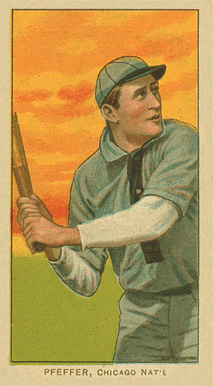 1909 White Borders Ghosts, Miscuts, Proofs, Blank Backs & Oddities Pfeffer, Chicago Nat'L #388 Baseball Card
