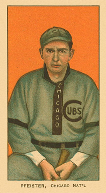 1909 White Borders Ghosts, Miscuts, Proofs, Blank Backs & Oddities Pfeister, Chicago Nat'L #389 Baseball Card