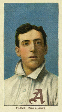 1909 White Borders Ghosts, Miscuts, Proofs, Blank Backs & Oddities Plank, Phila. Amer. #395 Baseball Card