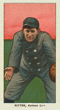 1909 White Borders Ghosts, Miscuts, Proofs, Blank Backs & Oddities Ritter, Kansas City #413 Baseball Card