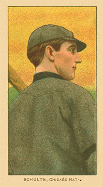 1909 White Borders Ghosts, Miscuts, Proofs, Blank Backs & Oddities Schulte, Chicago Nat'L #431 Baseball Card