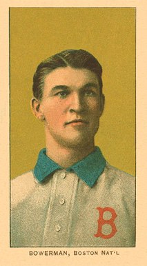 1909 White Borders Ghosts, Miscuts, Proofs, Blank Backs & Oddities Bowerman, Boston Nat'l #44 Baseball Card