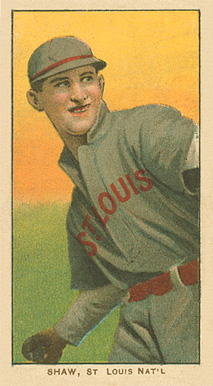 1909 White Borders Ghosts, Miscuts, Proofs, Blank Backs & Oddities Shaw, St. Louis Nat'L #440 Baseball Card