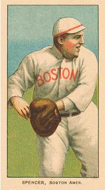 1909 White Borders Ghosts, Miscuts, Proofs, Blank Backs & Oddities Spencer, Boston Amer. #457 Baseball Card