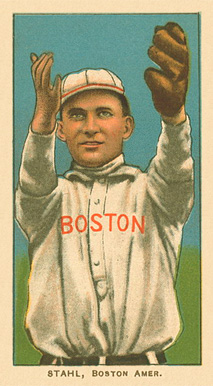 1909 White Borders Ghosts, Miscuts, Proofs, Blank Backs & Oddities Stahl, Boston Amer. #458 Baseball Card