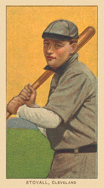 1909 White Borders Ghosts, Miscuts, Proofs, Blank Backs & Oddities Stovall, Cleveland #467 Baseball Card