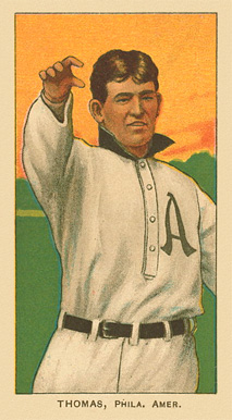 1909 White Borders Ghosts, Miscuts, Proofs, Blank Backs & Oddities Thomas, Phil. Amer. #483 Baseball Card