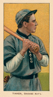 1909 White Borders Ghosts, Miscuts, Proofs, Blank Backs & Oddities Tinker, Chicago Nat'L #486 Baseball Card