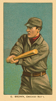 1909 White Borders Ghosts, Miscuts, Proofs, Blank Backs & Oddities G. Brown, Chicago Nat'L #55 Baseball Card