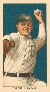 1909 White Borders Ghosts, Miscuts, Proofs, Blank Backs & Oddities Burchell, Buffalo #62 Baseball Card