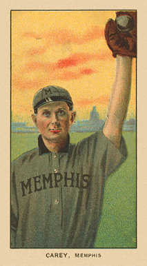 1909 White Borders Ghosts, Miscuts, Proofs, Blank Backs & Oddities Carey, Memphis #72 Baseball Card