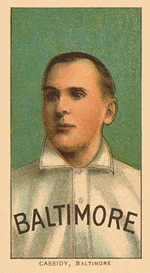 1909 White Borders Ghosts, Miscuts, Proofs, Blank Backs & Oddities Cassidy, Baltimore #76 Baseball Card