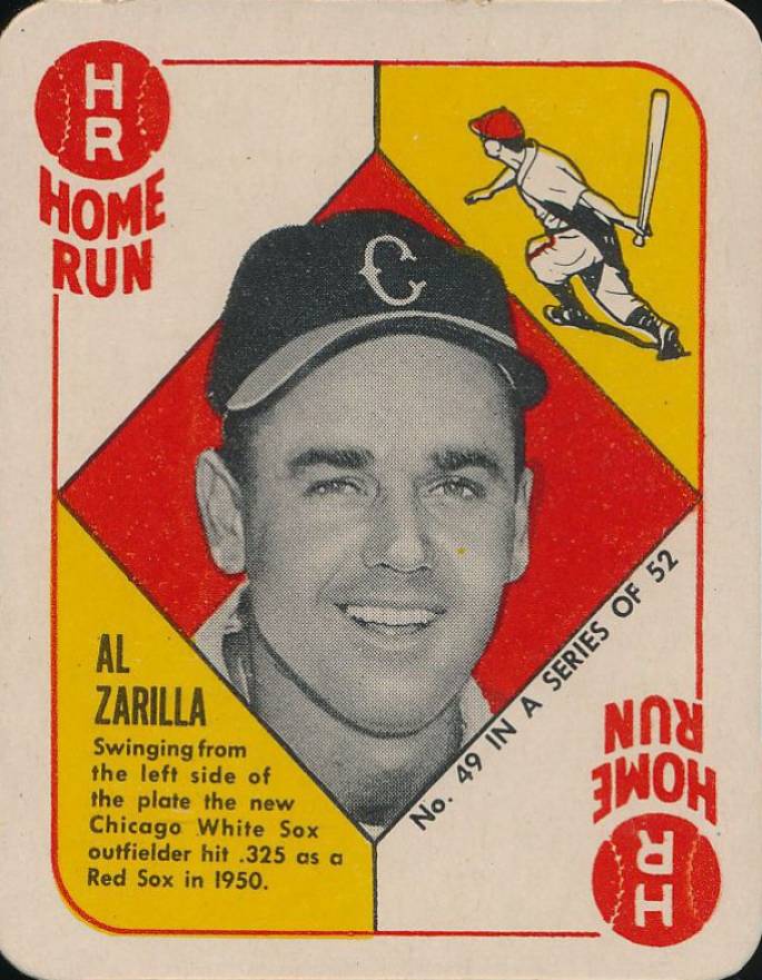 1951 Topps Red Backs Al Zarilla #49 Baseball Card