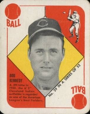 1951 Topps Red Backs Bob Kennedy #29 Baseball Card