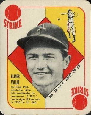 1951 Topps Red Backs Elmer Valo #28 Baseball Card