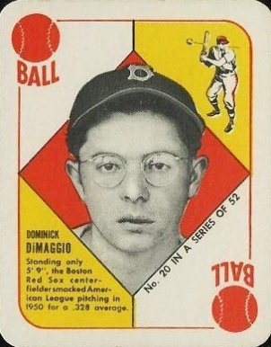 1951 Topps Red Backs Dom DiMaggio #20 Baseball Card