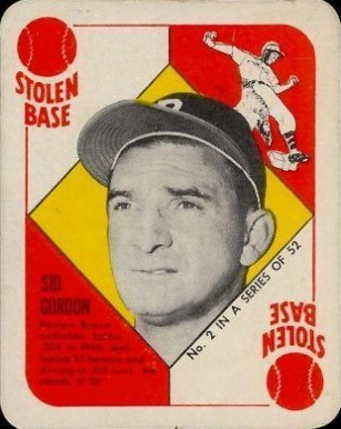 1951 Topps Red Backs Sid Gordon #2 Baseball Card