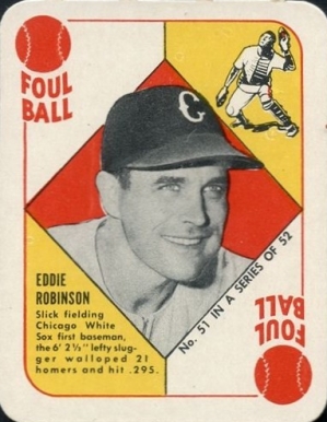 1951 Topps Red Backs Eddie Robinson #51 Baseball Card
