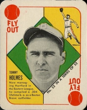 1951 Topps Red Backs Tommy Holmes #52h Baseball Card