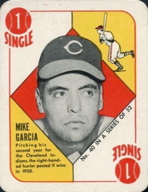 1951 Topps Red Backs Mike Garcia #40 Baseball Card