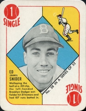 1951 Topps Red Backs Duke Snider #38 Baseball Card