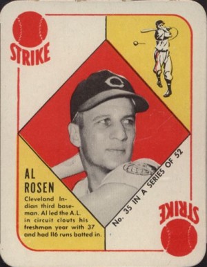 1951 Topps Red Backs Al Rosen #35 Baseball Card