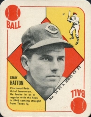 1951 Topps Red Backs Grady Hatton #34 Baseball Card
