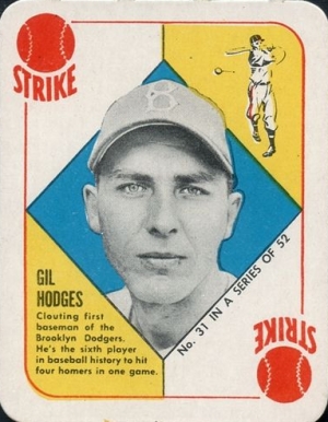 1951 Topps Red Backs Gil Hodges #31 Baseball Card
