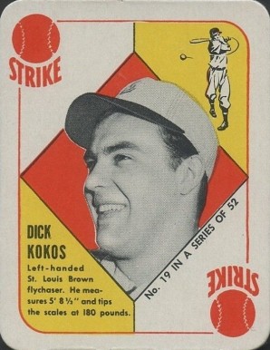 1951 Topps Red Backs Dick Kokos #19 Baseball Card