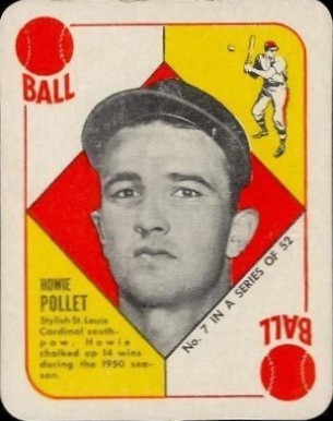 1951 Topps Red Backs Howie Pollet #7 Baseball Card