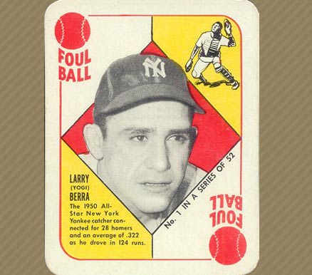 1951 Topps Red Backs Yogi Berra #1 Baseball Card