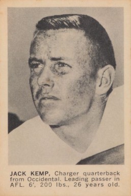 1962 Chargers Golden Tulip Jack Kemp # Football Card