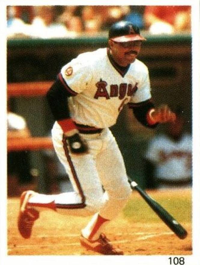 1987 Red Foley Sticker Book-Hand Cut Reggie Jackson #108 Baseball Card