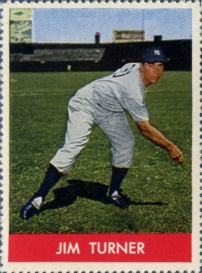 1944 New York Yankees Stamps Jim Turner # Baseball Card