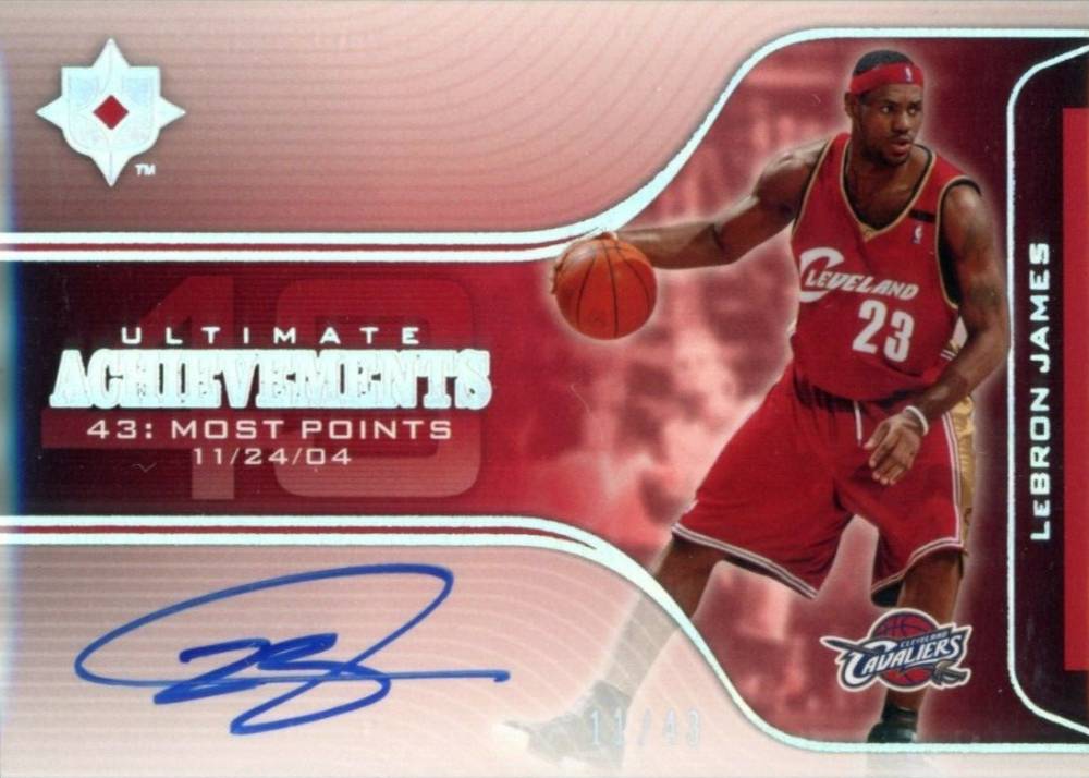 2004 Upper Deck Ultimate Collection Ultimate Achievements LeBron James #UA-LJ Basketball Card