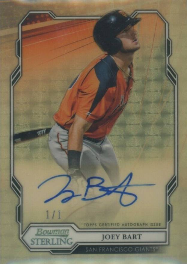 2019 Bowman Sterling Prospect Autographs Joey Bart #JB Baseball Card