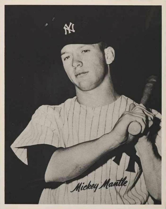 1956 New York Yankees Action Pictures Mickey Mantle # Baseball Card