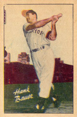 1952 Berk Ross Hank Bauer # Baseball Card