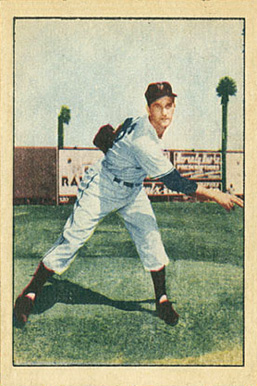 1952 Berk Ross Larry Jansen # Baseball Card