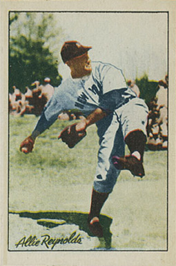 1952 Berk Ross Allie Reynolds # Baseball Card